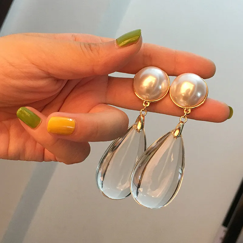 ✨ Elegant Waterdrop Pearl Dangle Earrings for the Ultimate Party Look