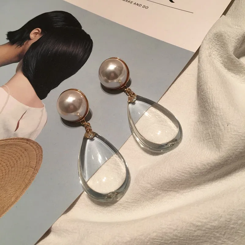 ✨ Elegant Waterdrop Pearl Dangle Earrings for the Ultimate Party Look