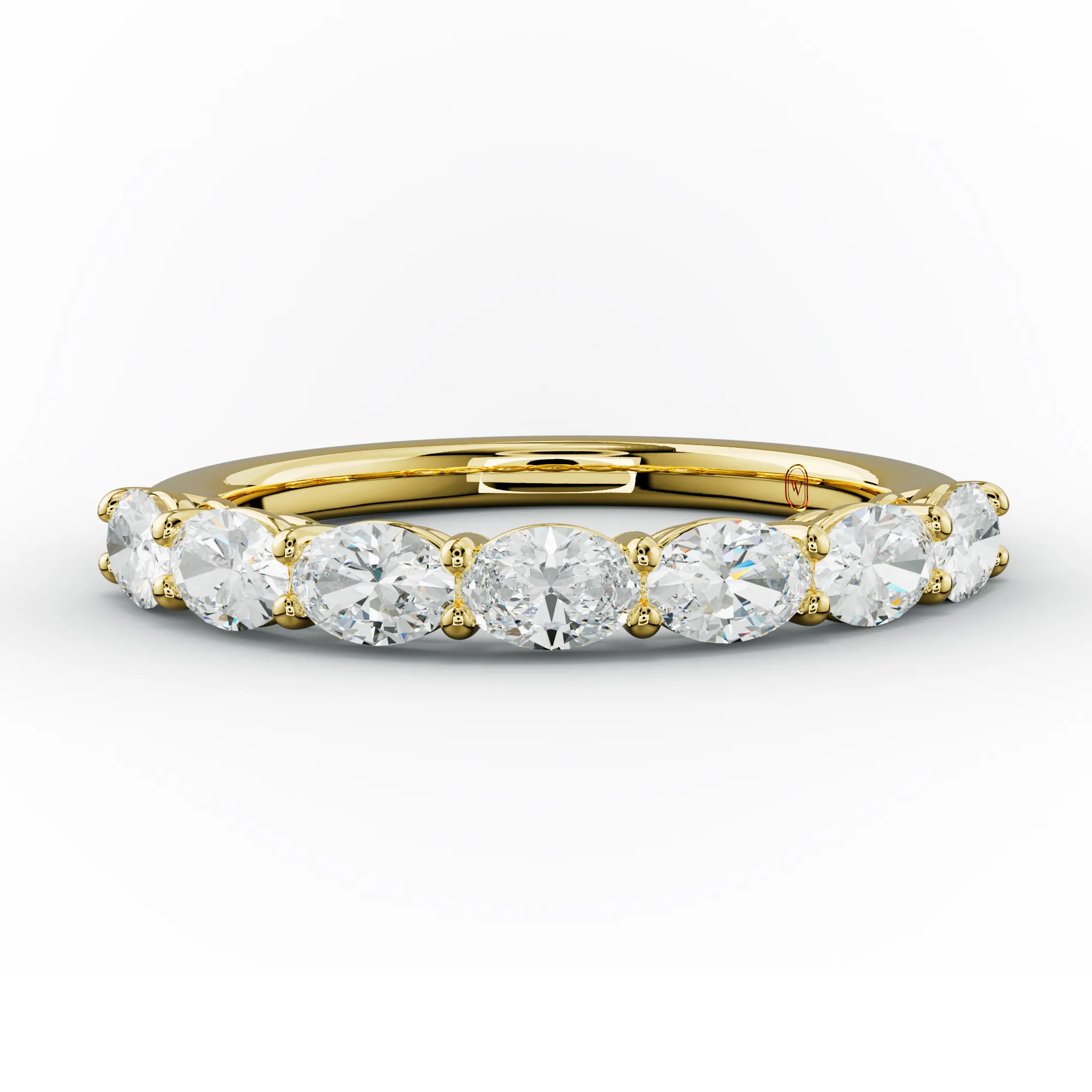 1.0 Carat East West Oval Cut Diamond Half Eternity Band