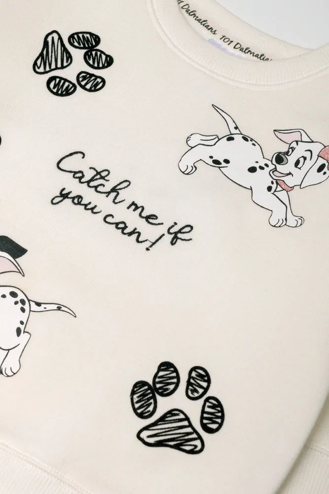 101 Dalmatians Crew Neck and Leggings Set Cream & Black