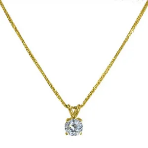 1.05ctw Solitaire Round Diamond Pendant