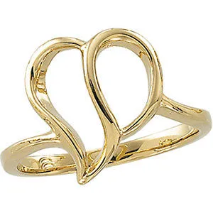 10k Yellow Gold Freeform Ring, Size 6