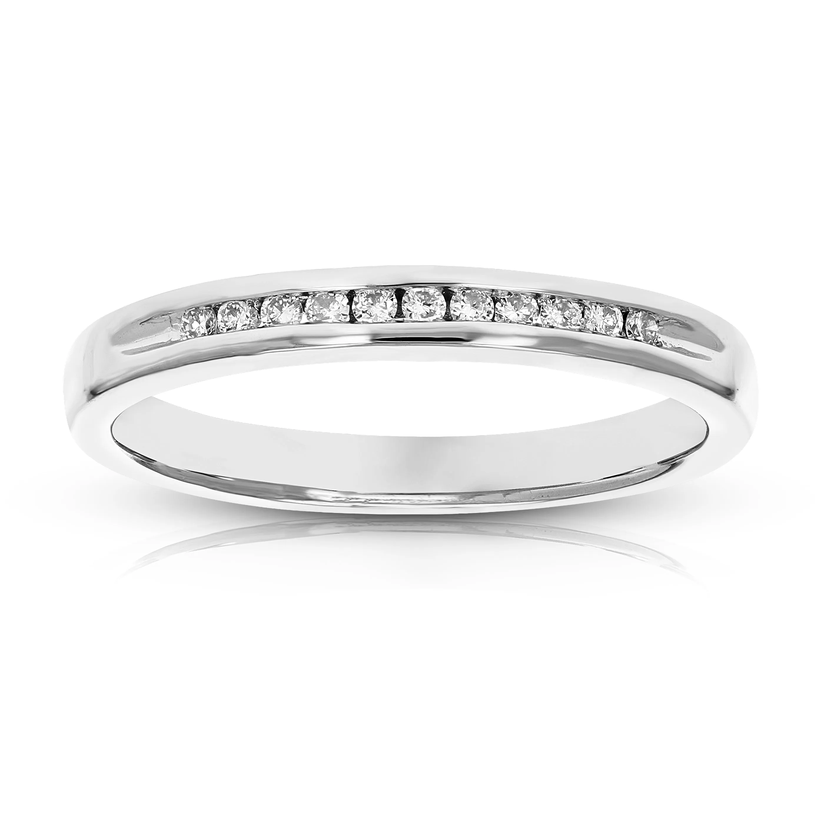 1/10 cttw Lab Grown Diamond Wedding Band in .925 Sterling Silver