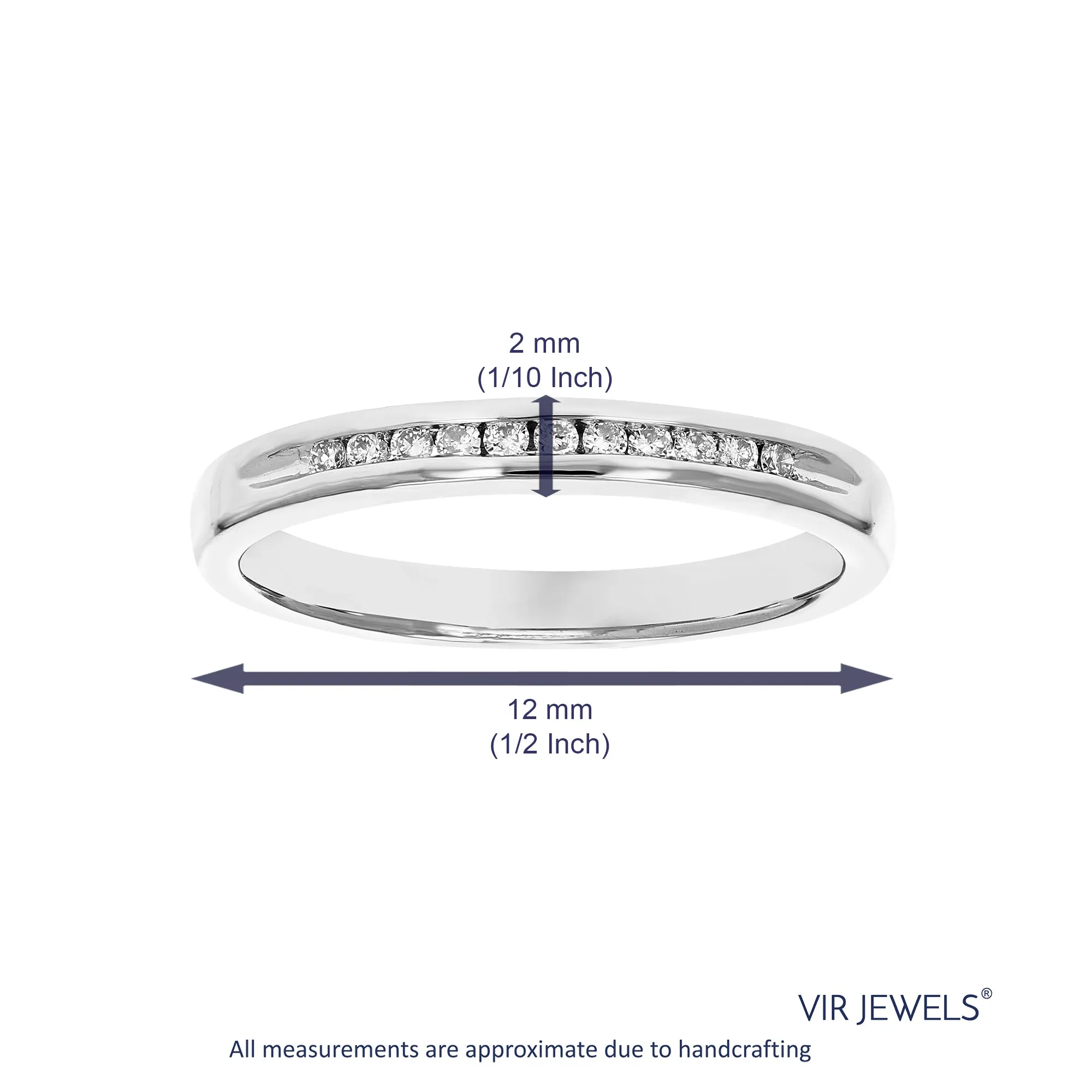 1/10 cttw Lab Grown Diamond Wedding Band in .925 Sterling Silver