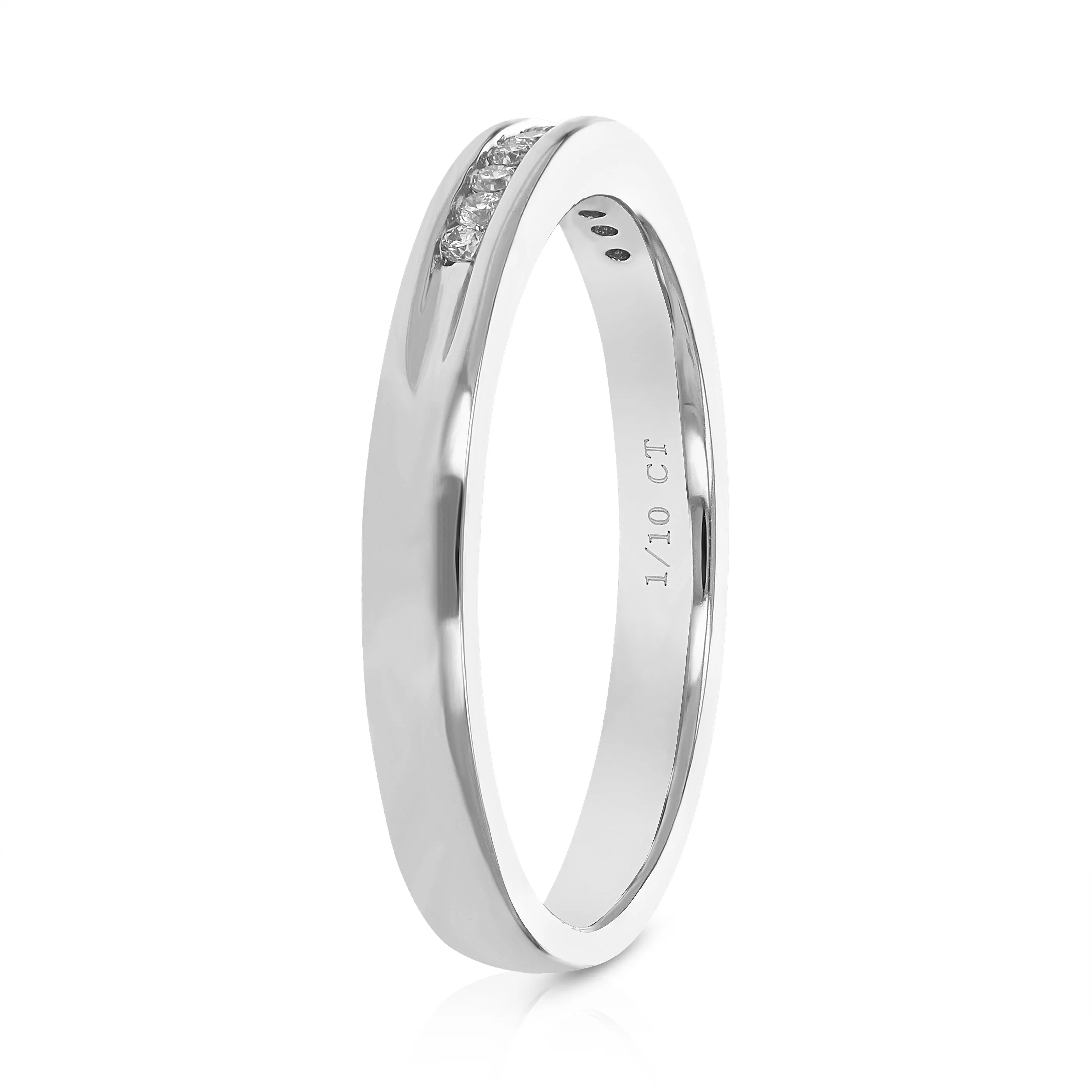 1/10 cttw Lab Grown Diamond Wedding Band in .925 Sterling Silver