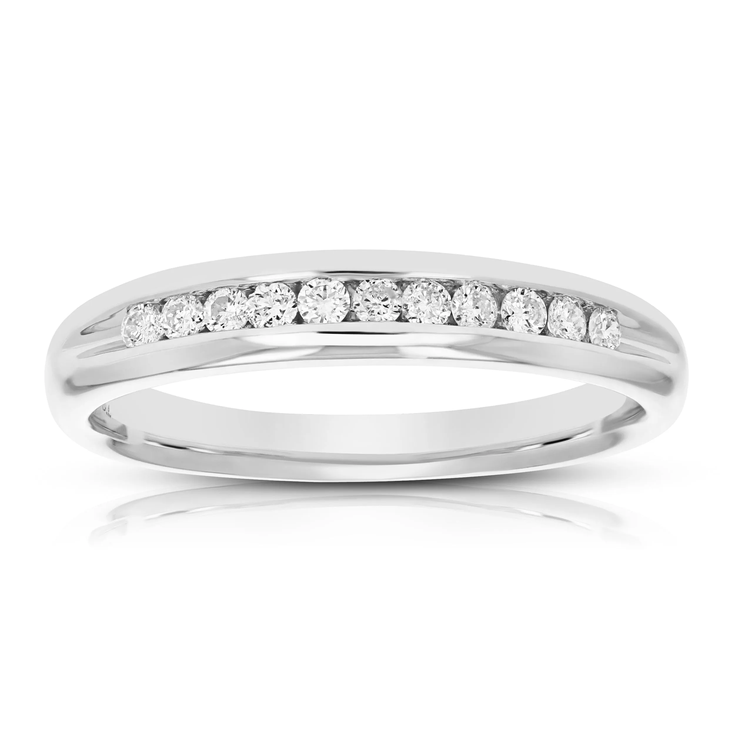 1/4 cttw to 1 cttw Diamond Channel Wedding Band in 14k Gold
