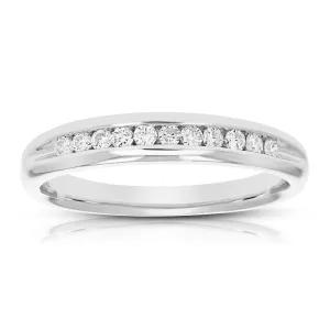 1/4 cttw to 1 cttw Diamond Channel Wedding Band in 14k Gold