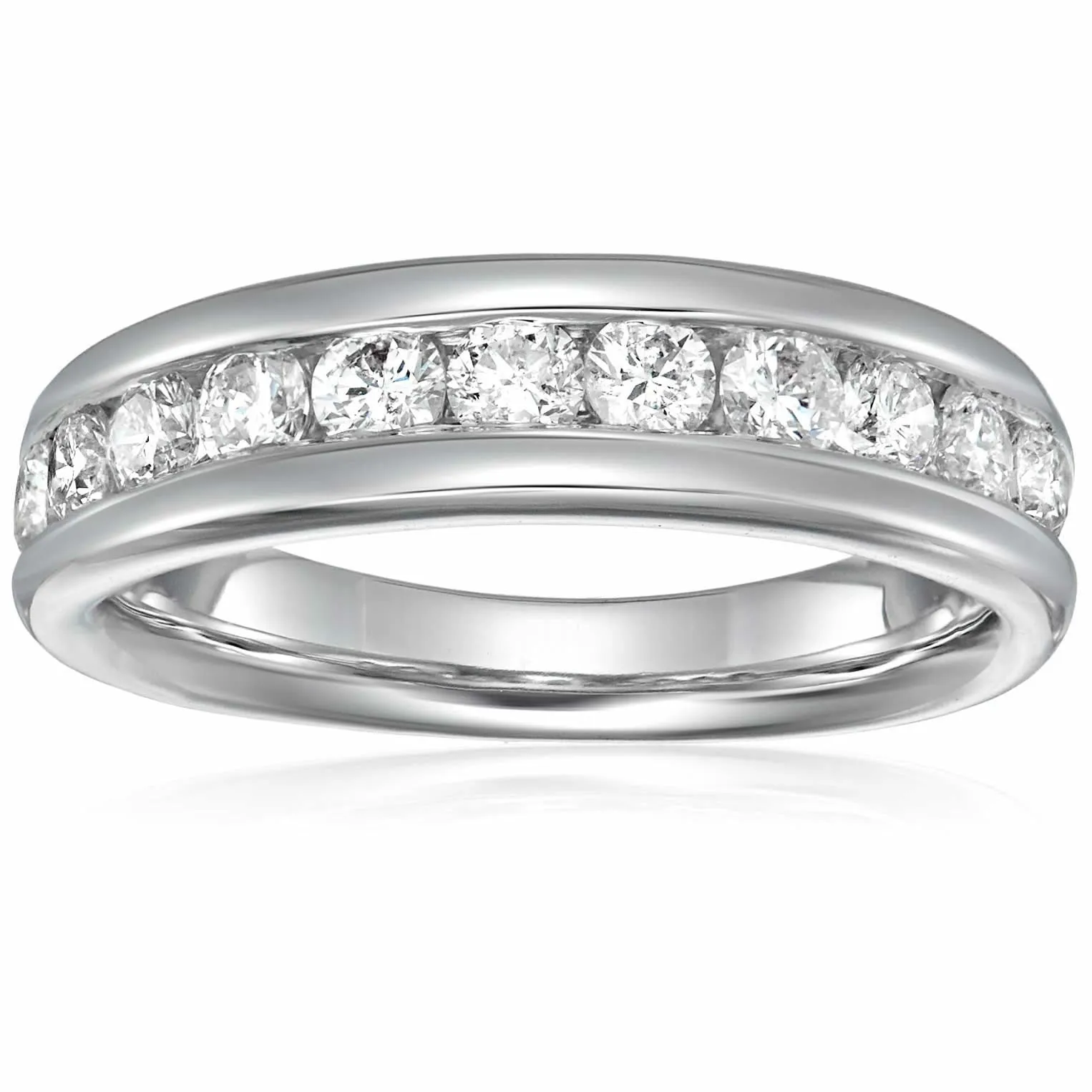 1/4 cttw to 1 cttw Diamond Channel Wedding Band in 14k Gold