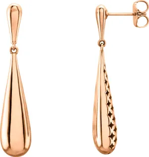 14k Rose Gold Pierced Style Earrings