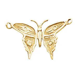 14k White Gold Butterfly Specialty Fashion Chain Trim