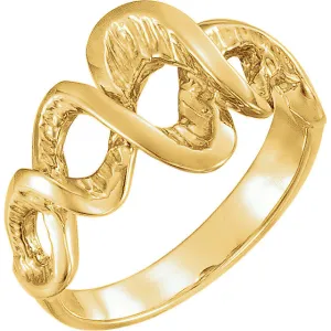 14k Yellow Gold Freeform Ring, Size 6