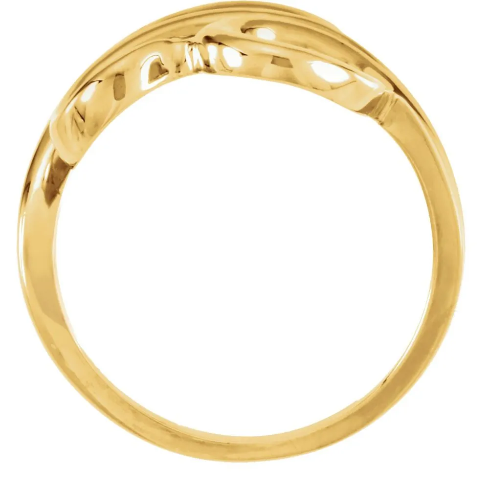 14k Yellow Gold Freeform Ring, Size 6