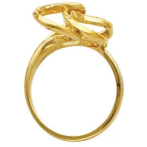 14k Yellow Gold Freeform Ring, Size 6