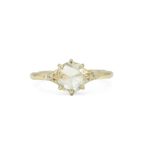 14ky 1.76ct Rose-Cut Lab-Grown Diamond Ring