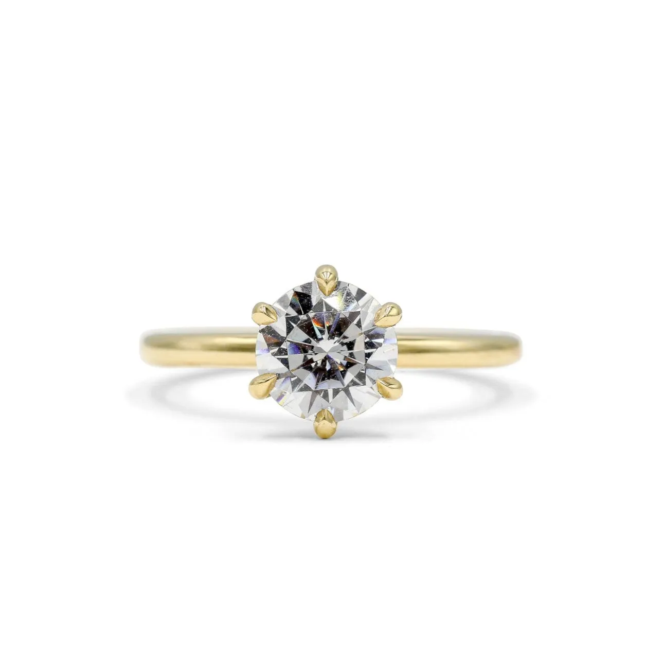 14ky 6-Prong Hidden Halo Solitaire
