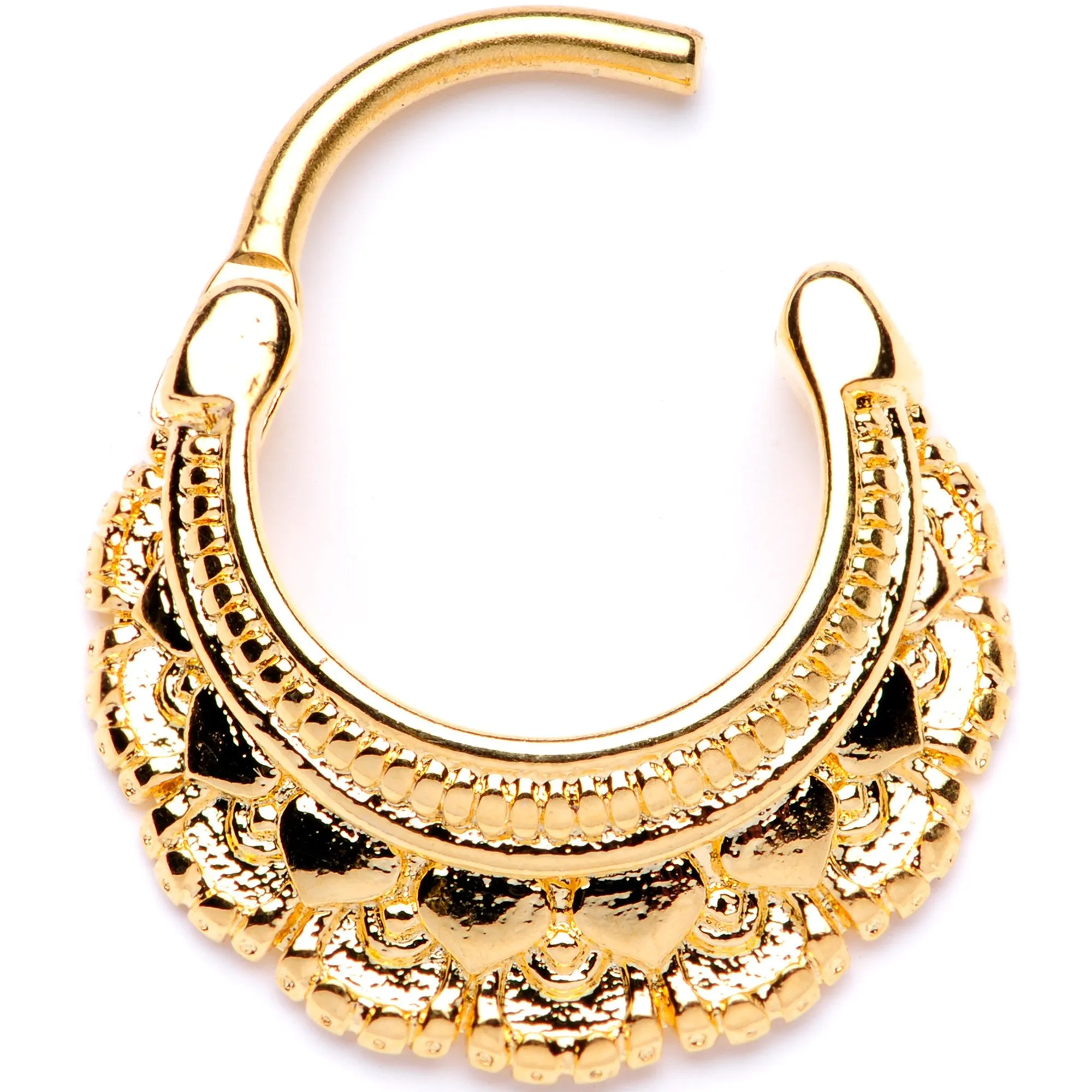 16 Gauge 3/8 Gold Tone Always Elegant Septum Clicker