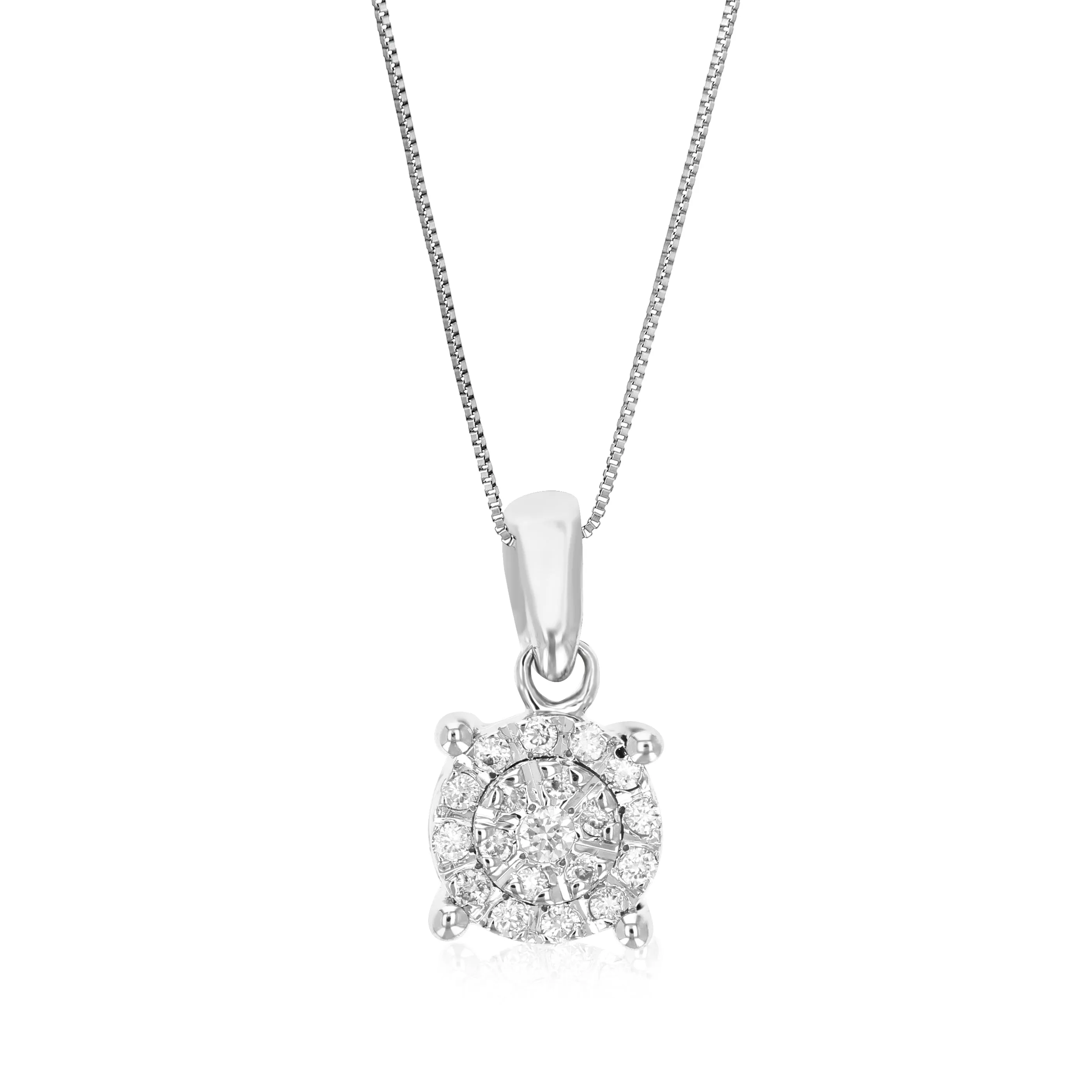 1/8 cttw Lab Grown Diamond Composite Pendant in Sterling Silver