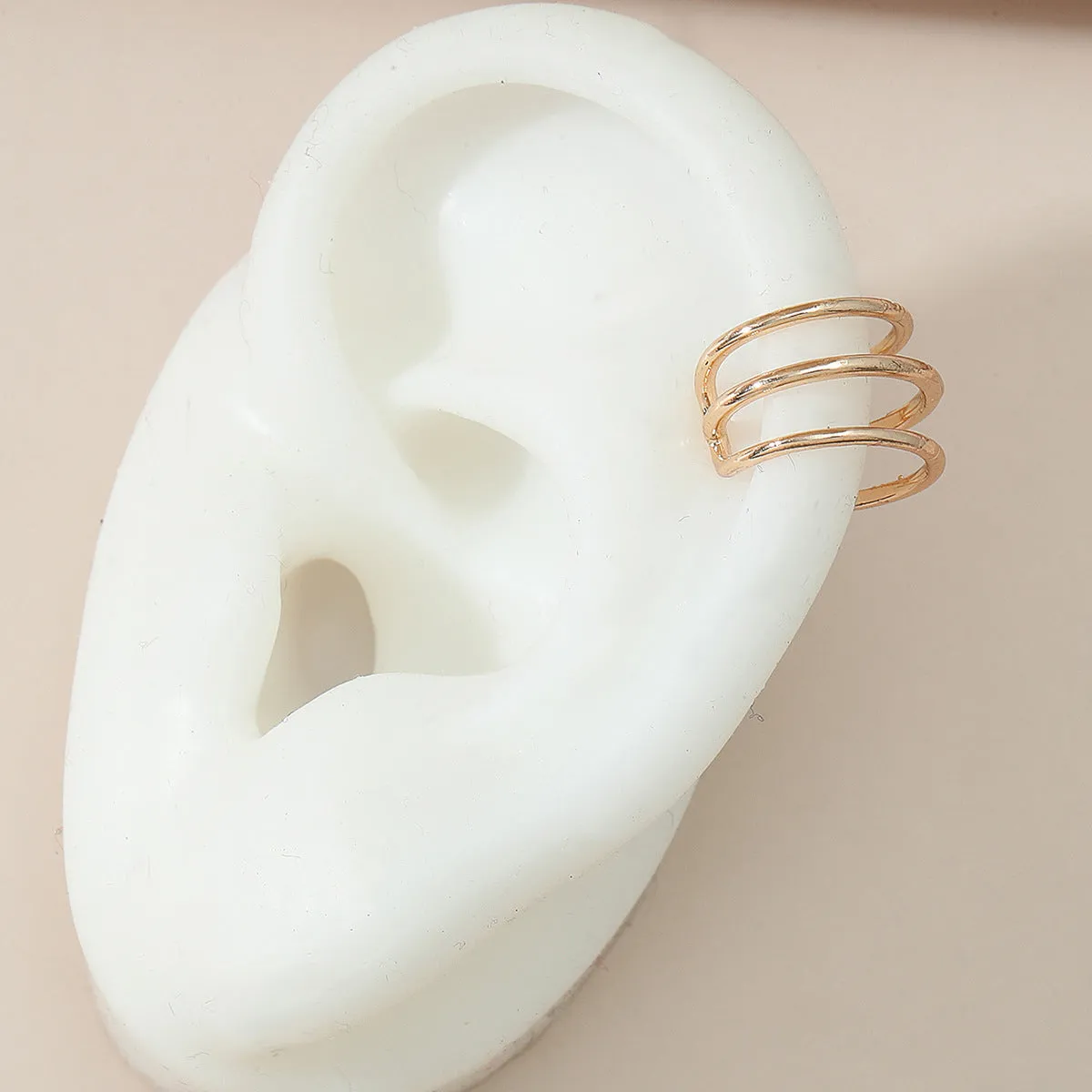 18K Gold-Plated Layered Ear Cuff