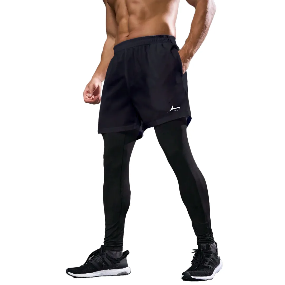 2 in 1 Active Dual Pants with Inner Compression