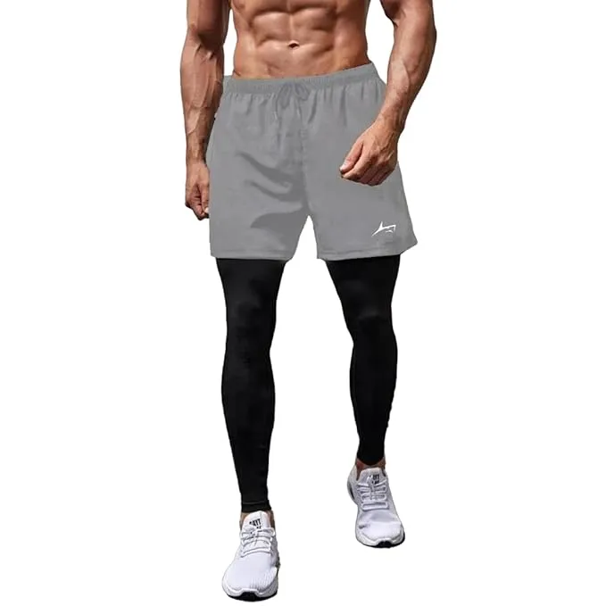 2 in 1 Active Dual Pants with Inner Compression