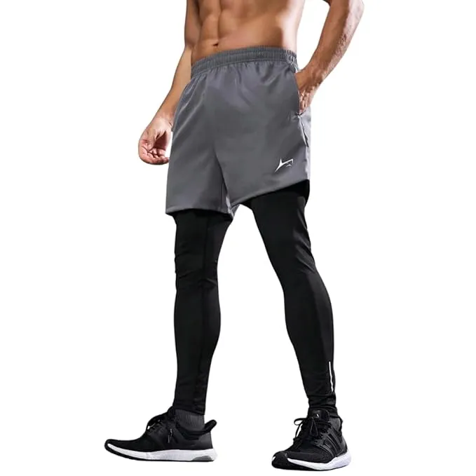 2 in 1 Active Dual Pants with Inner Compression