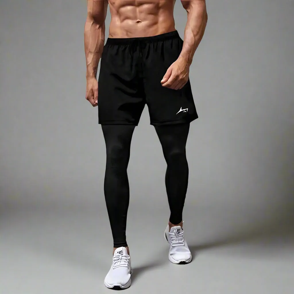 2 in 1 Active Dual Pants with Inner Compression
