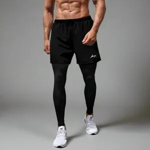 2 in 1 Active Dual Pants with Inner Compression