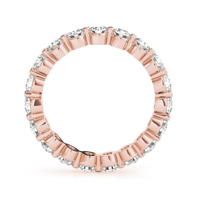 2.0 Carat Diamond Floating Eternity Band, Single Shared Prong
