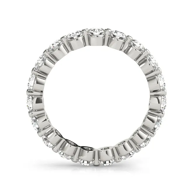 2.0 Carat Diamond Floating Eternity Band, Single Shared Prong