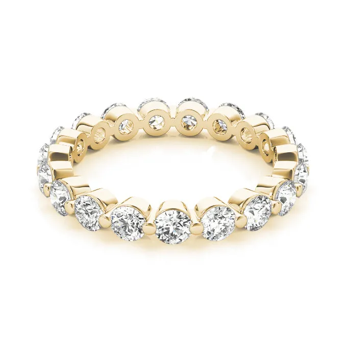 2.0 Carat Diamond Floating Eternity Band, Single Shared Prong