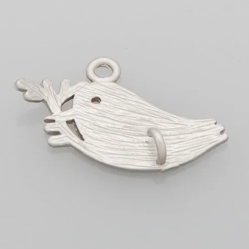 2013-2014 Fashion 21*14MM lovely modern charms,Chick With Two Holes,Matte Rhodium,suit for necklace/bracelet/earring ect,sold 10pcs per pkg
