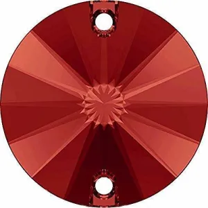 3200 Swarovski Rivoli Sew-On Stones, Light Siam (227)