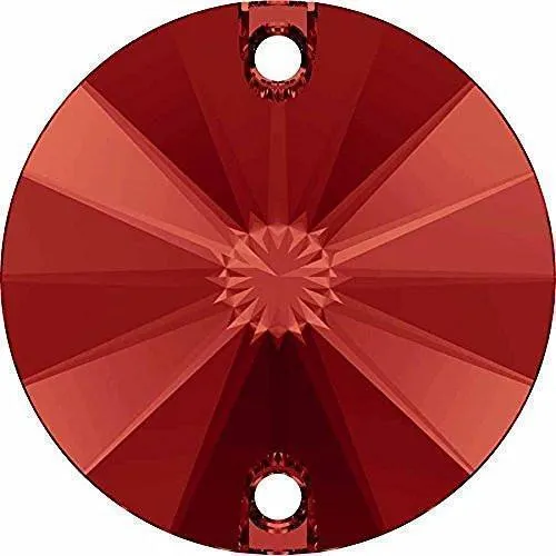 3200 Swarovski Rivoli Sew-On Stones, Light Siam (227)