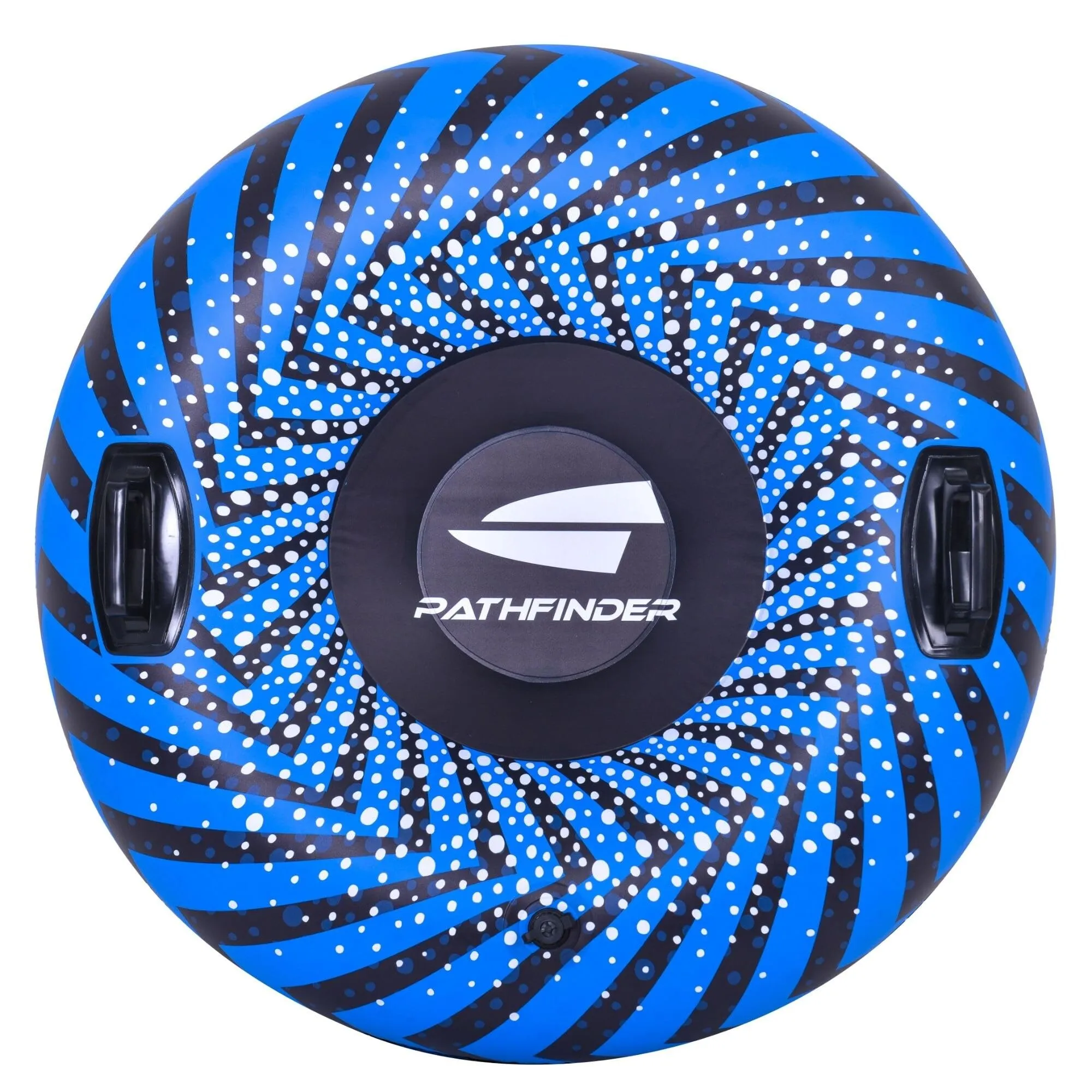 37" Blue and Black Inflatable Ride-on Pool Float Or Snow Tube