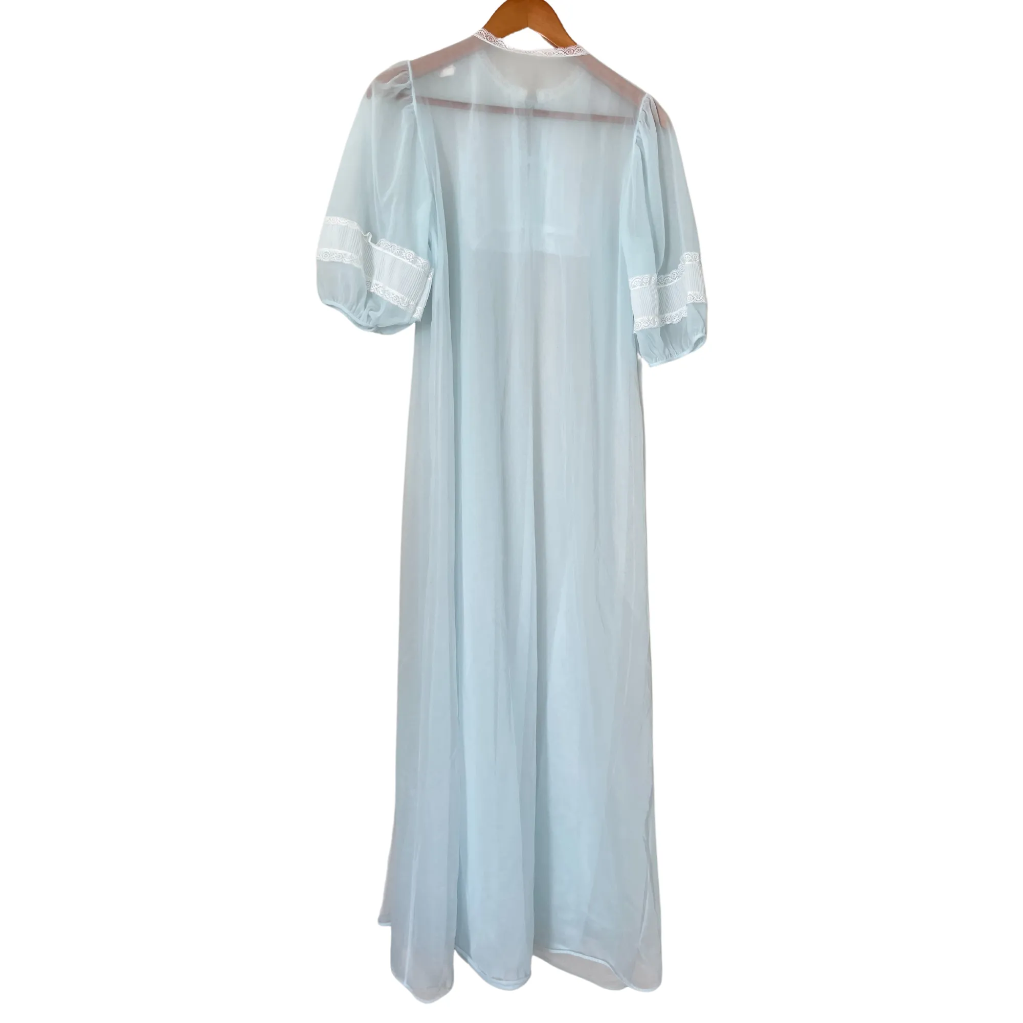 60s Turquoise Peignoir Dress