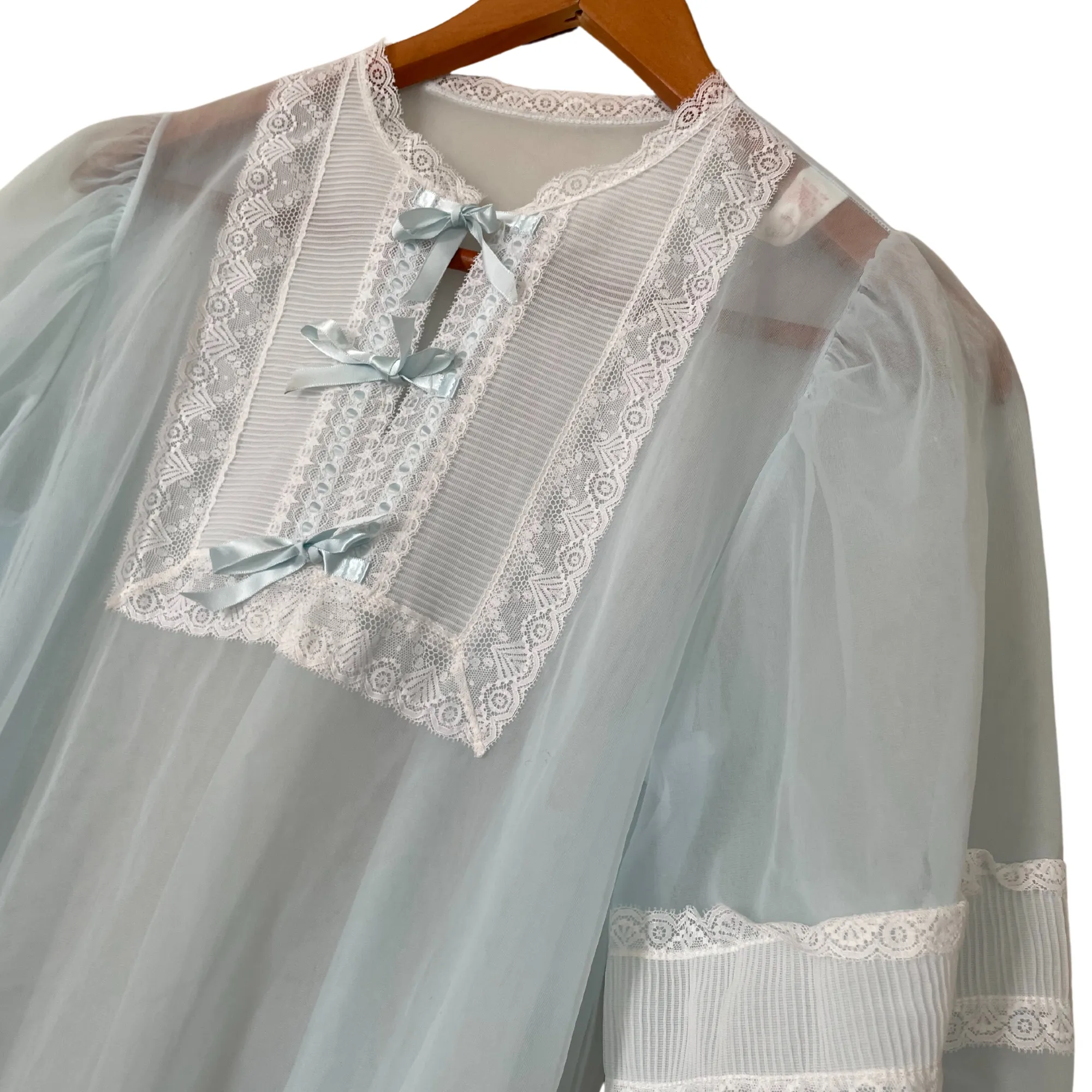 60s Turquoise Peignoir Dress