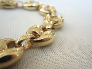 8-inch 14K Yellow Gold Gucci Style Puffed Link Bracelet