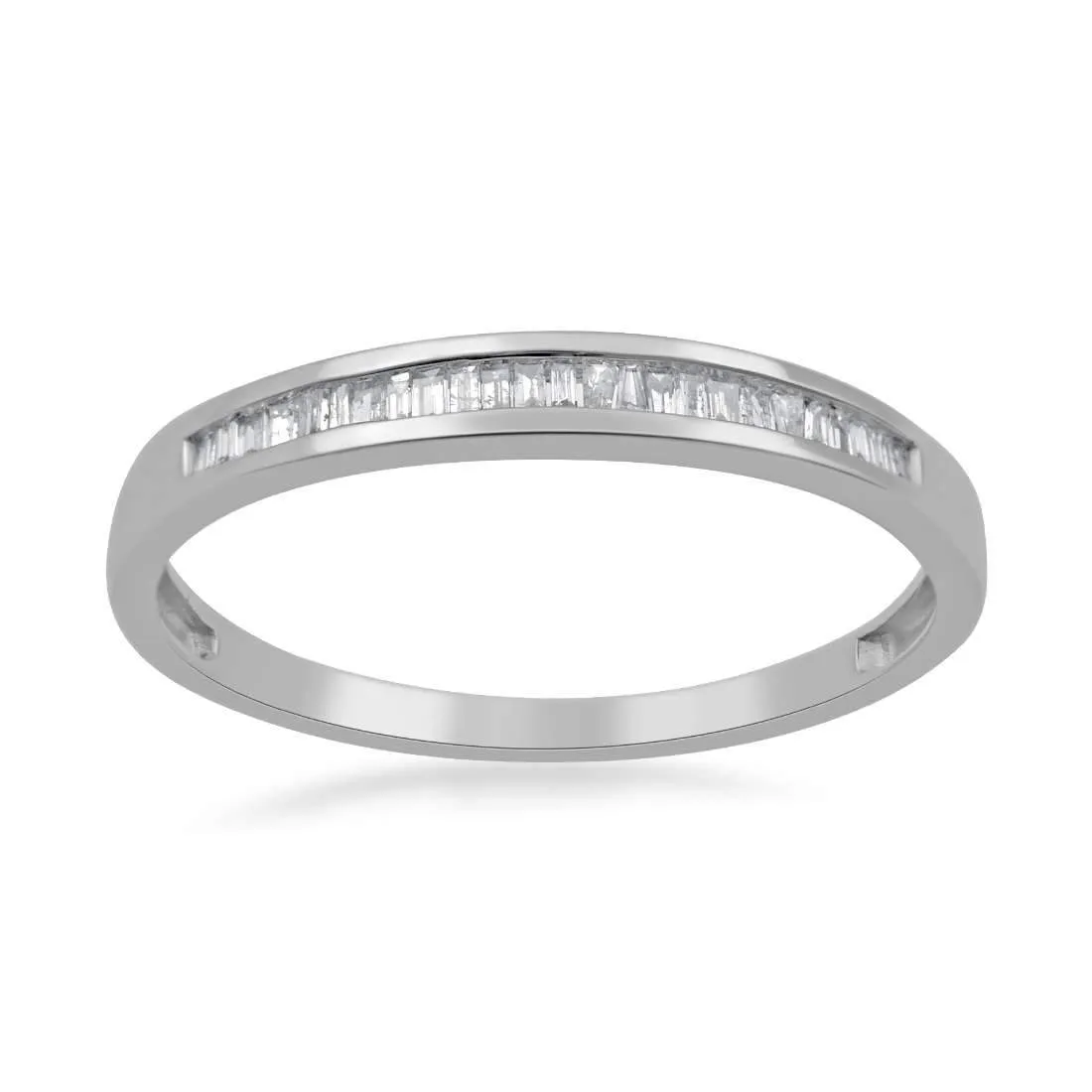 9ct White Gold Diamond Channel Eternity Ring