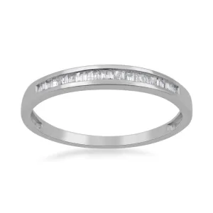 9ct White Gold Diamond Channel Eternity Ring
