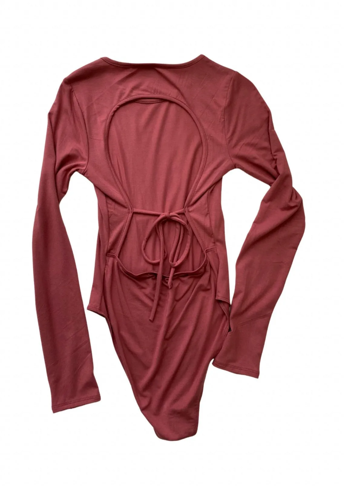 Adalynn Back Cut-Out Bodysuit - Mauve
