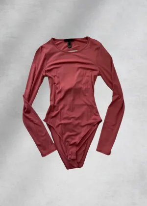 Adalynn Back Cut-Out Bodysuit - Mauve