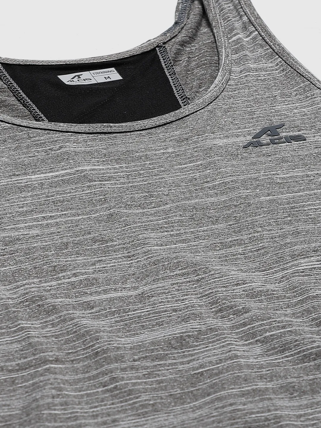 Alcis Men Solid Black Tshirts