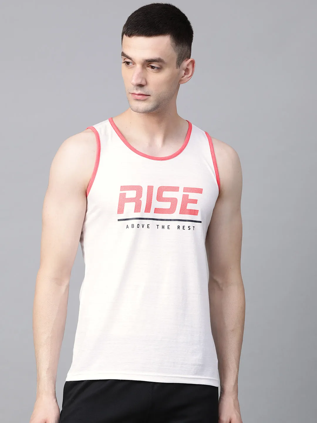Alcis Mens Solid white Tshirt