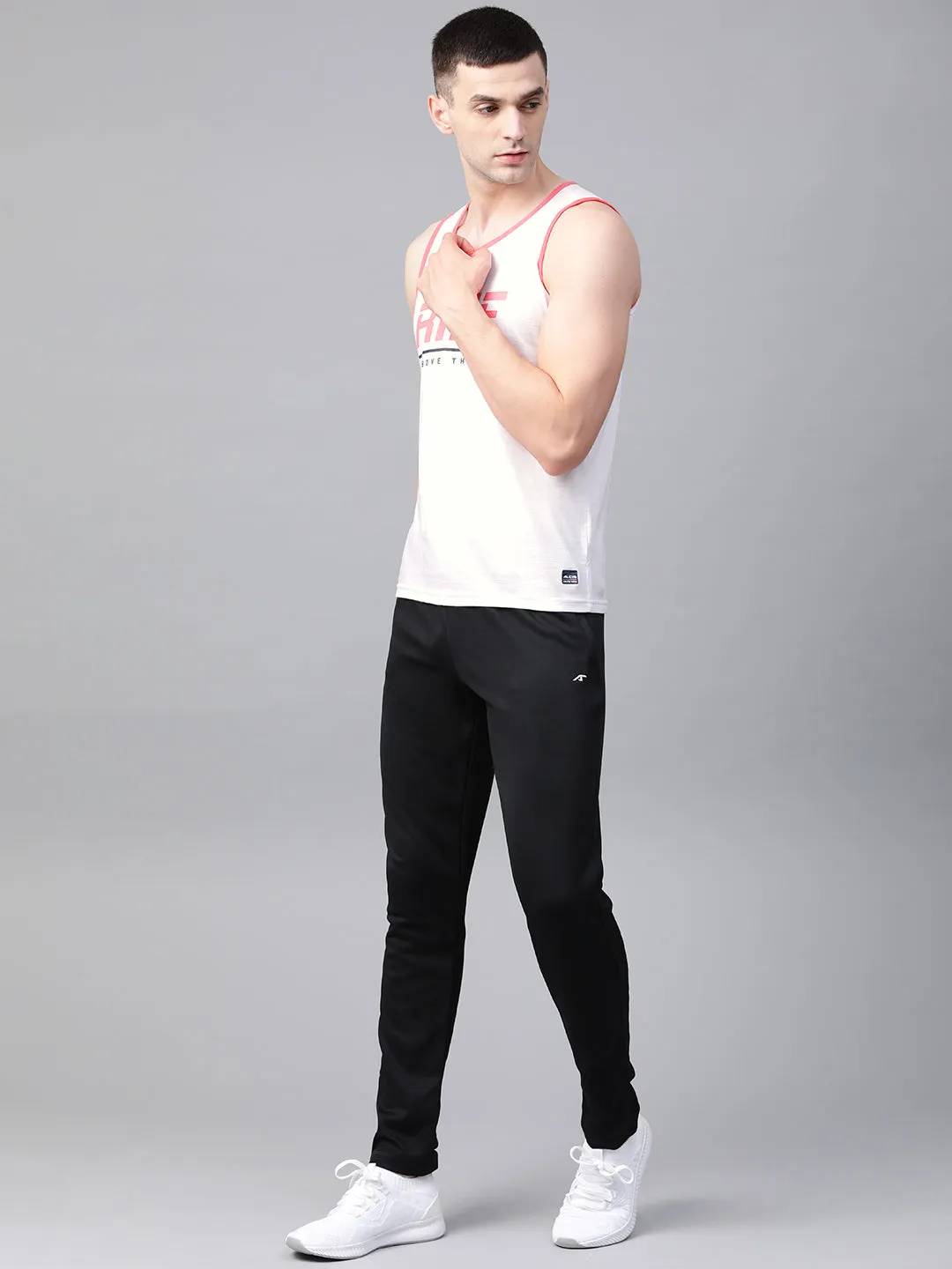 Alcis Mens Solid white Tshirt