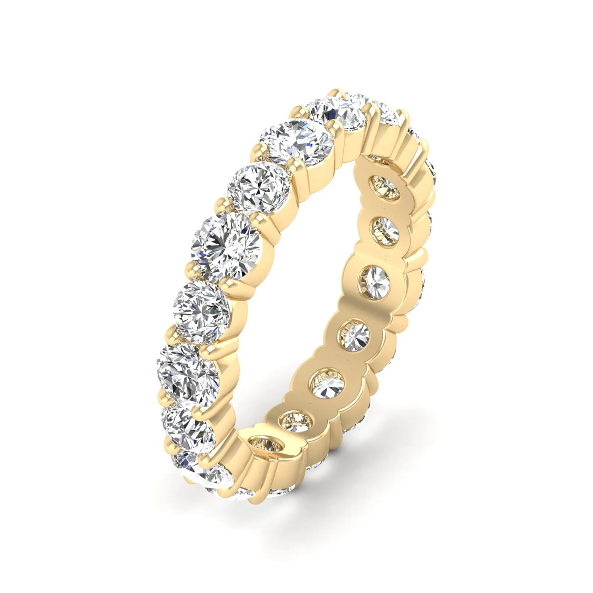 Alternating Shared Prong Diamond Eternity Ring