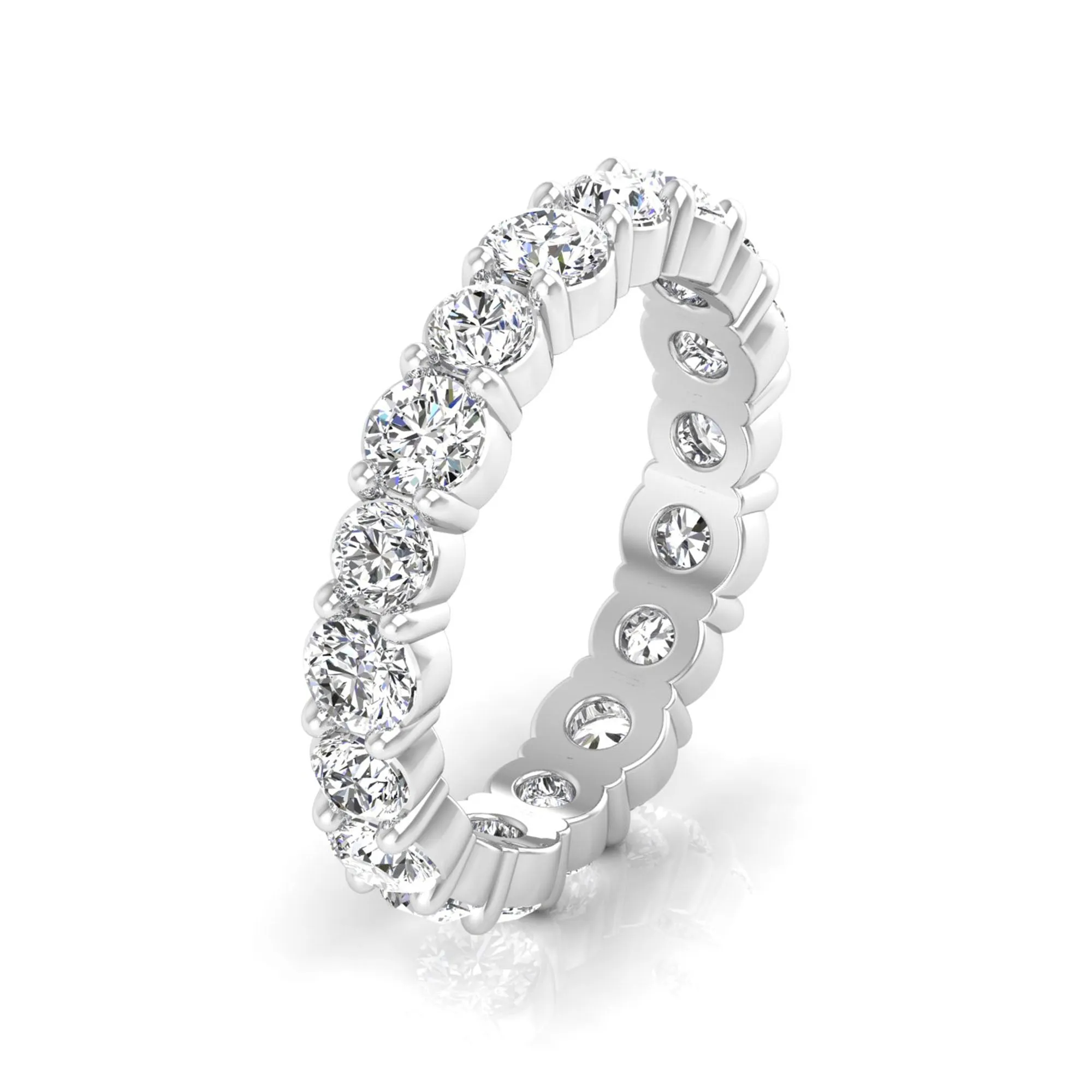 Alternating Shared Prong Diamond Eternity Ring