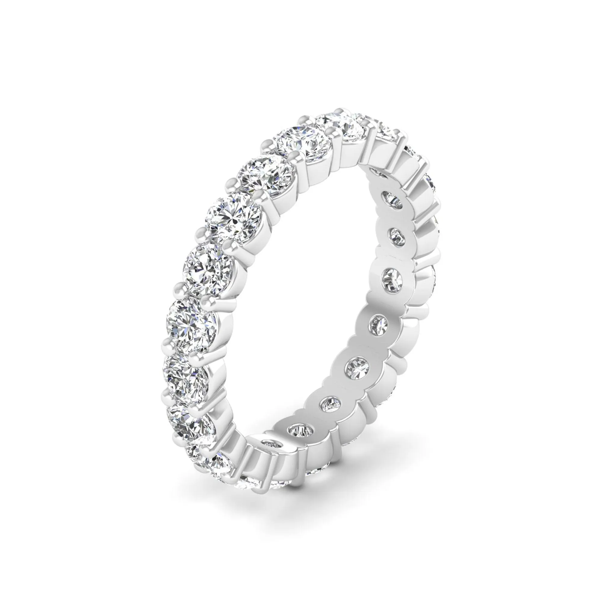 Alternating Shared Prong Diamond Eternity Ring