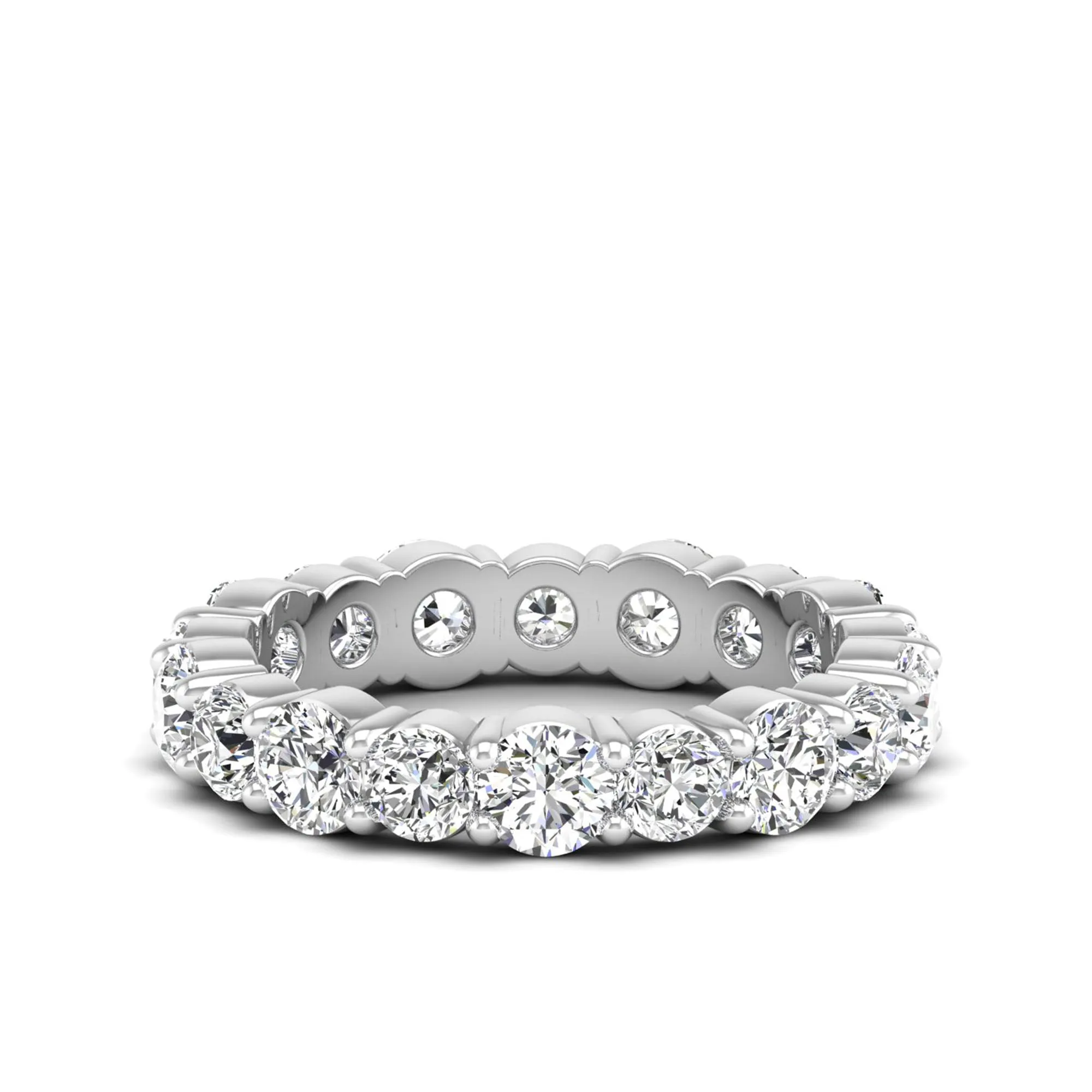 Alternating Shared Prong Diamond Eternity Ring
