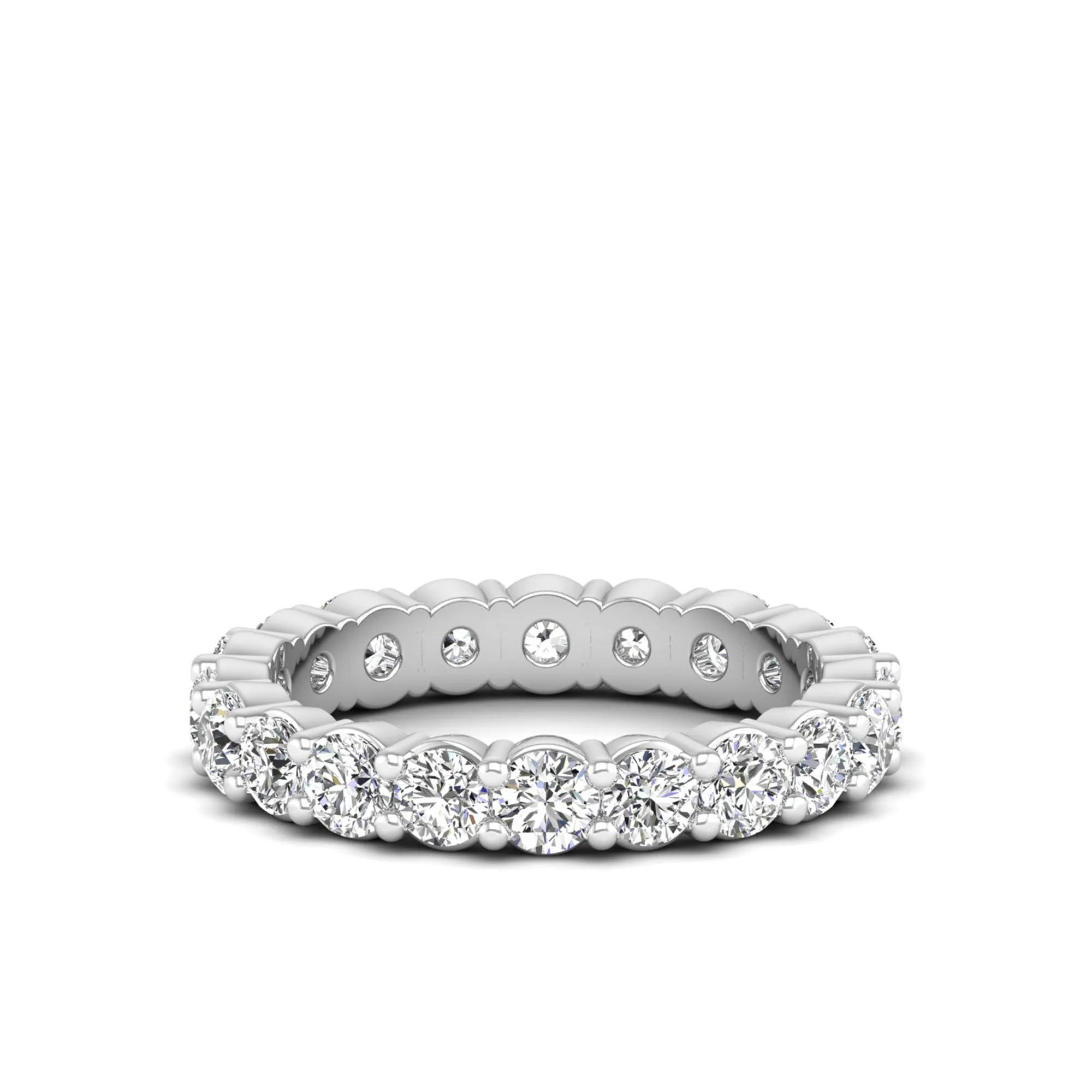 Alternating Shared Prong Diamond Eternity Ring
