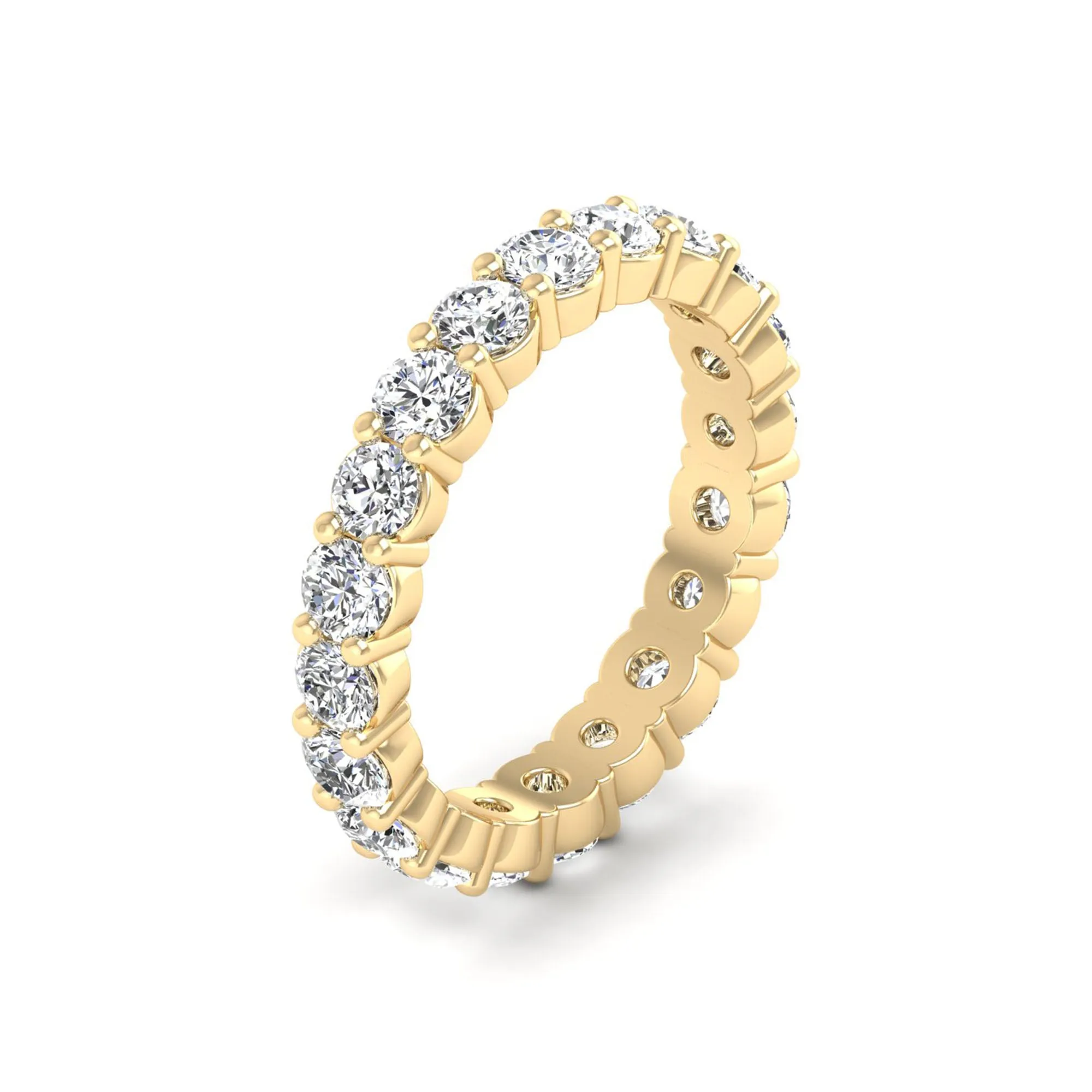 Alternating Shared Prong Diamond Eternity Ring